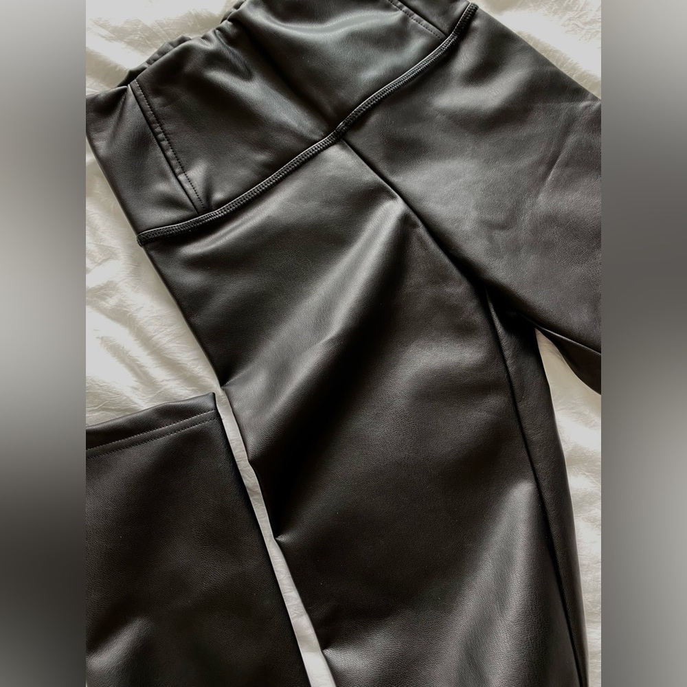 Black Faux Leather Leggings